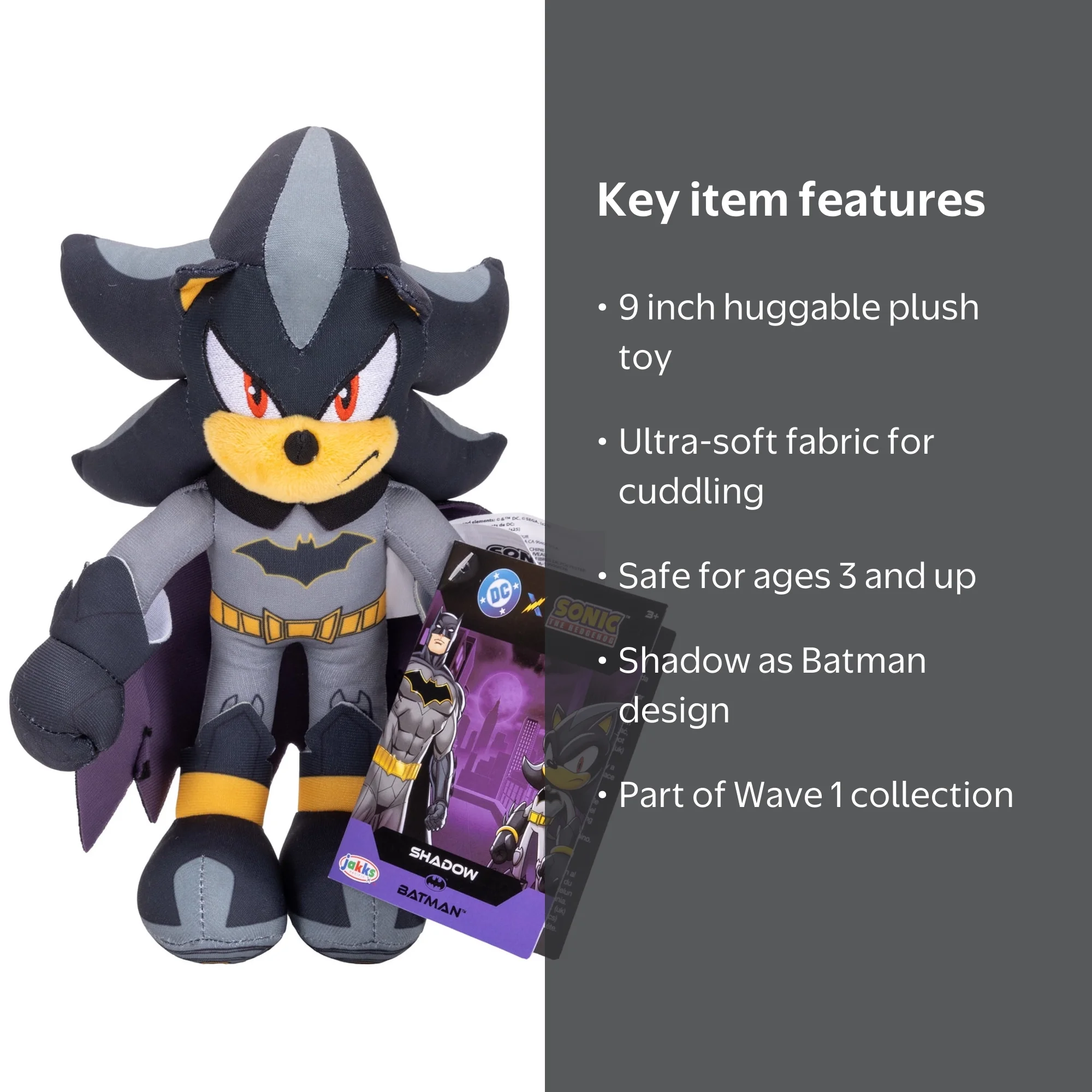 Sonic X DC Shadow As Batman 9 inch Plush Figure - Walmart.com