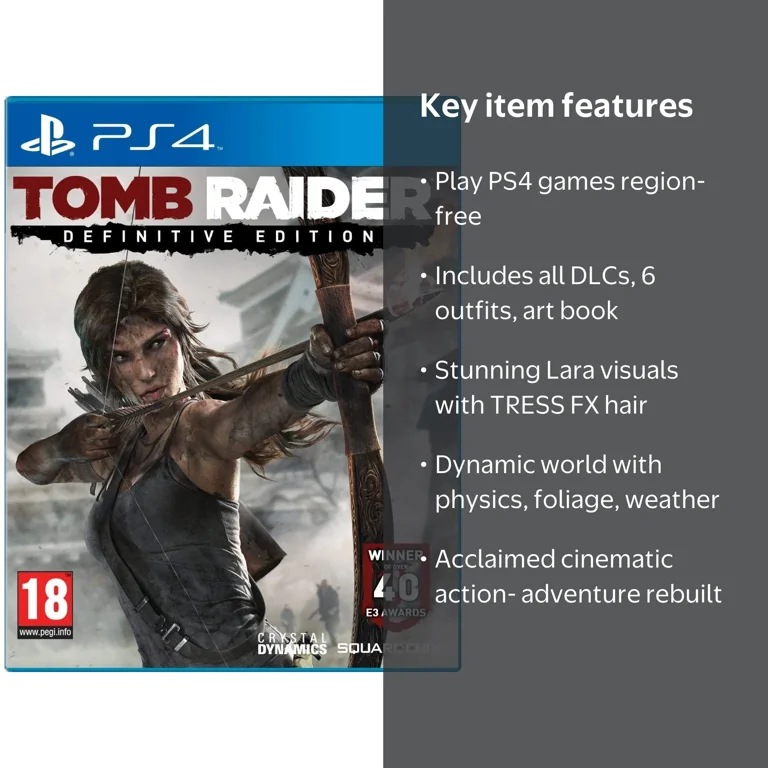 Square Enix, Tomb Raider Definitive Edition, PS4, 205423 - Walmart.com
