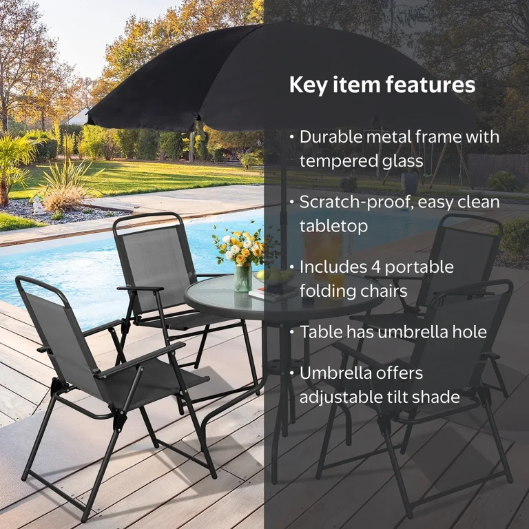 ann and hope patio dining set with led light umbrella Kingdura 15ft Large Solar Lights, Double-Sided Rectangle Lighted Outdoor Table Umbrella with Base Included, 12 Reinforced Ribs, 48 Lights, Crank Lift for Market Pool Deck Backyard repels water 10/11/12ft Solar LED Round Cantilever