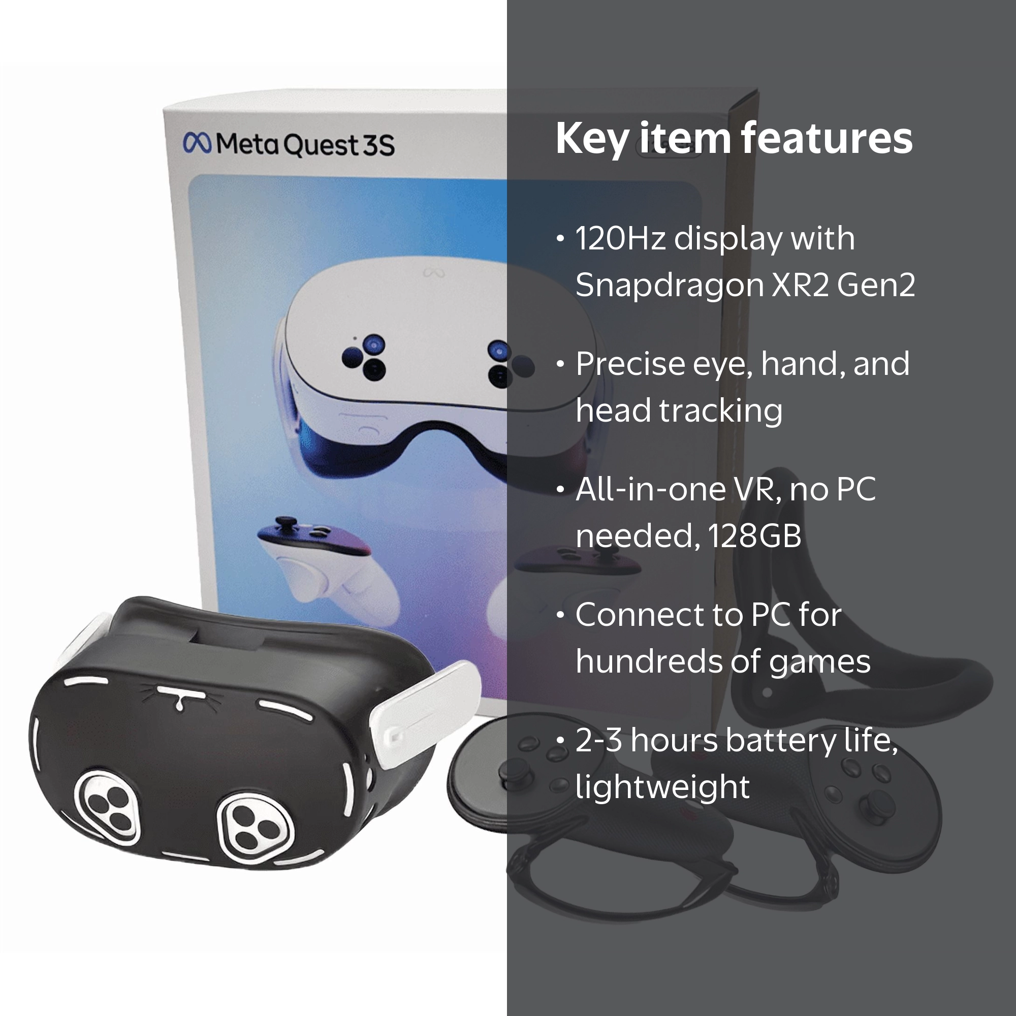 Meta Quest 3S 128GB All-In-One VR Headset for 2025-2026 Holiday