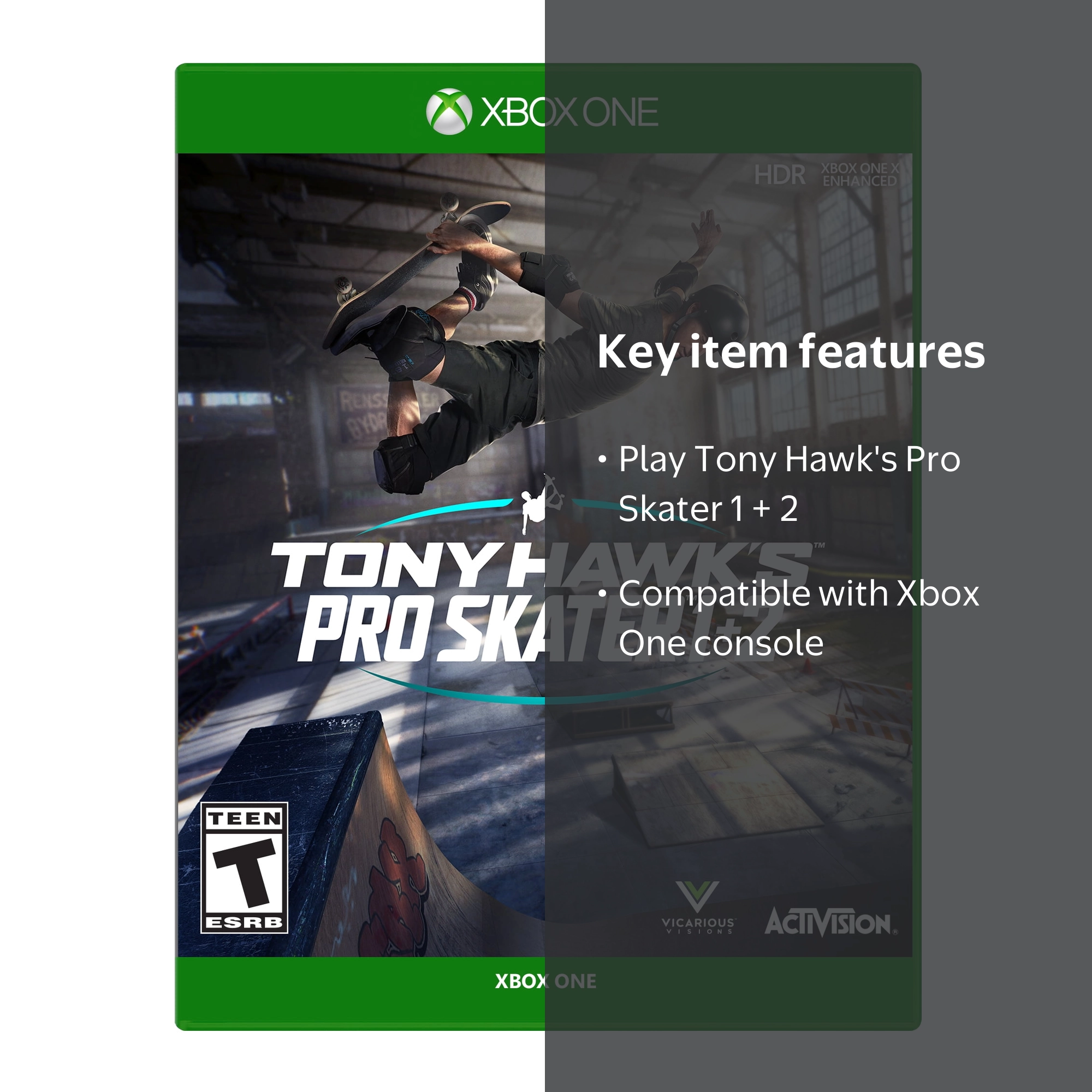 Tony Hawk's Pro Skater 1 + 2, Xbox One - Walmart.com