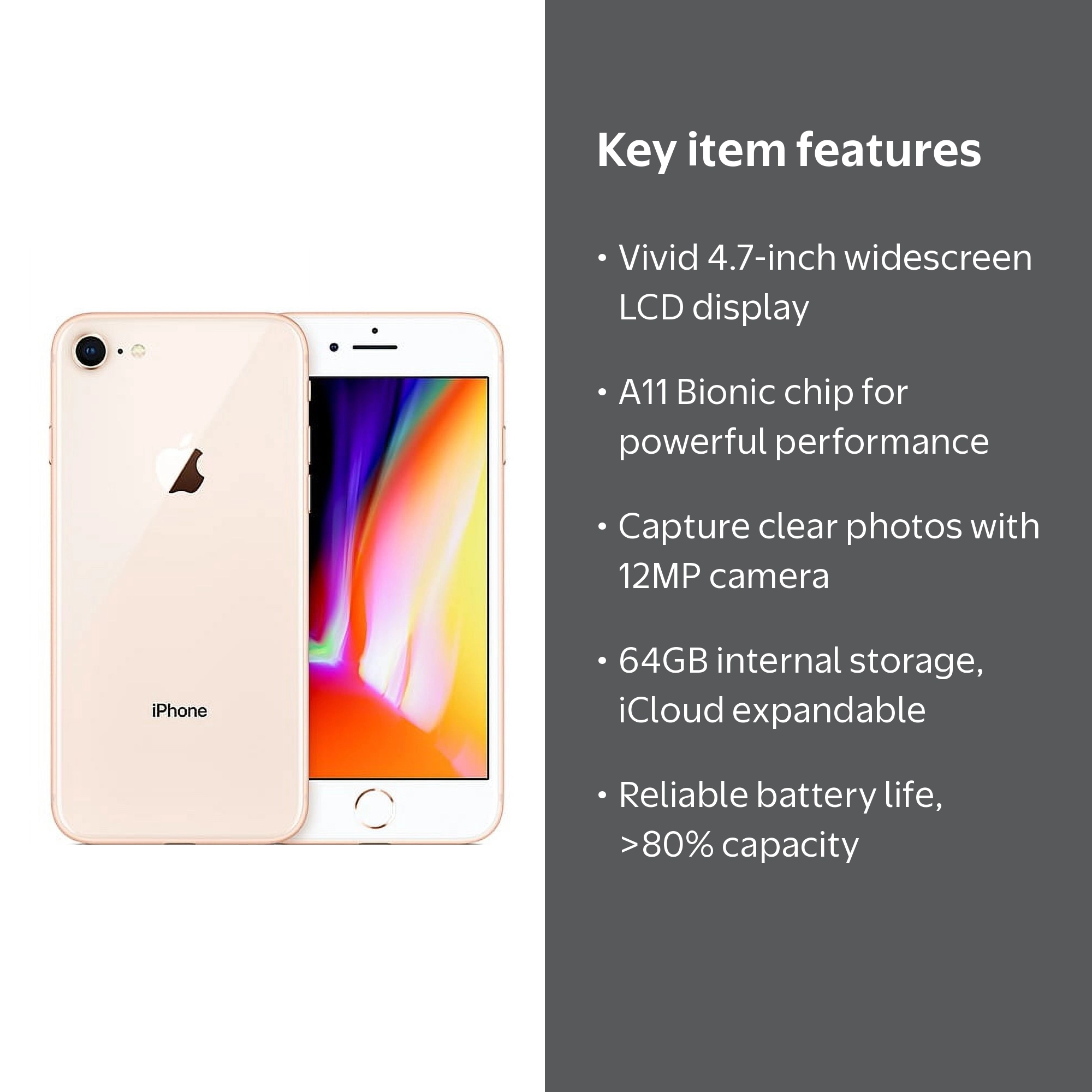 Pre-Owned Apple iPhone 8 - GSM Unlocked - 64GB - Gold (Good