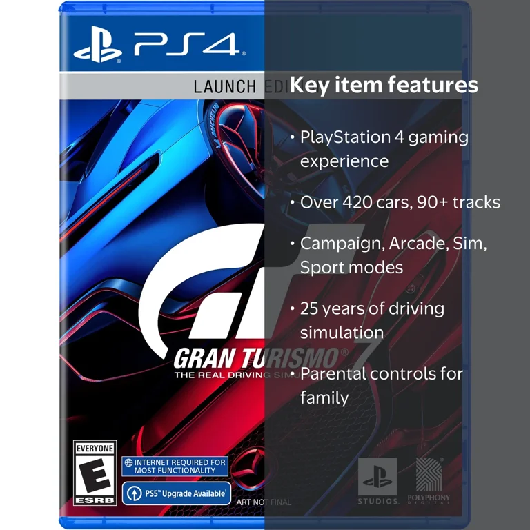 Gran Turismo 7 - PlayStation 4: Driving Game with Racing Cars