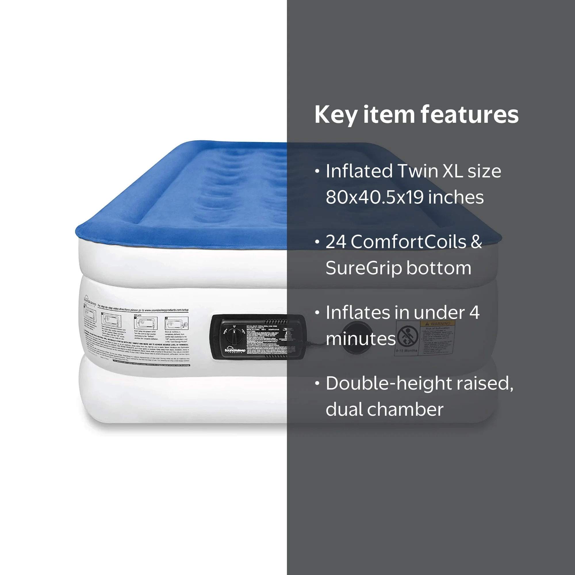 SoundAsleep, Air Mattress, Twin XL, ComfortCoil Technology