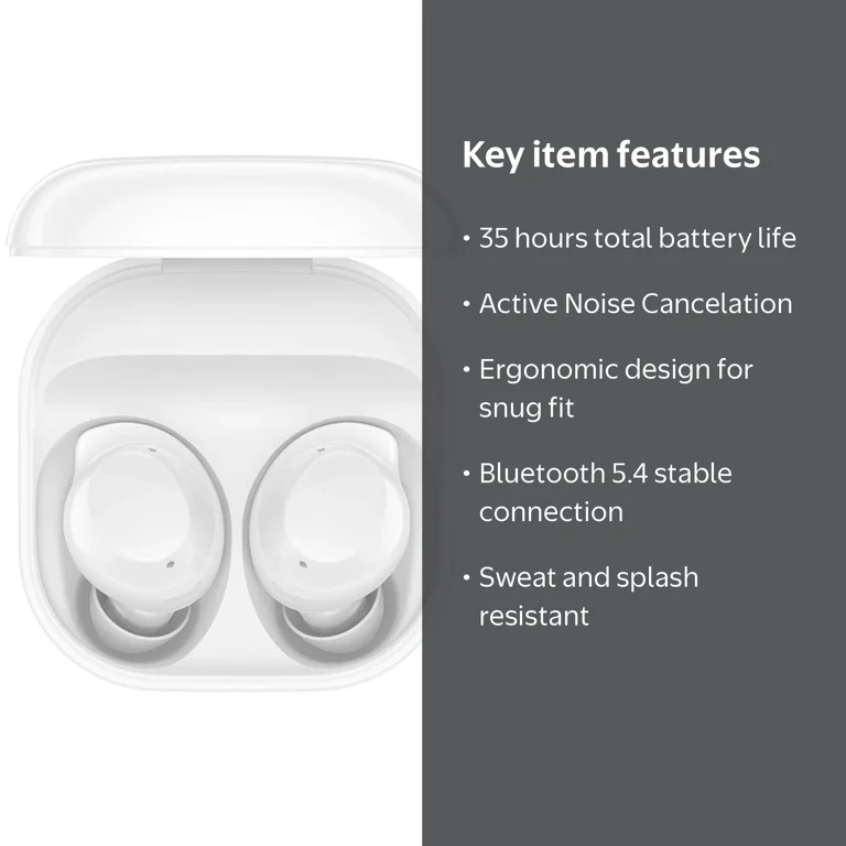Samsung, Wireless Earbuds, Active Noise Cancellation, 35h Battery