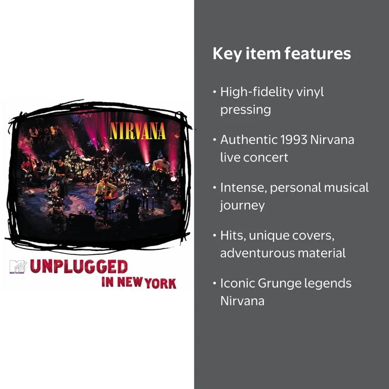 Nirvana - Unplugged In N.Y. - Alternative Vinyl LP Record