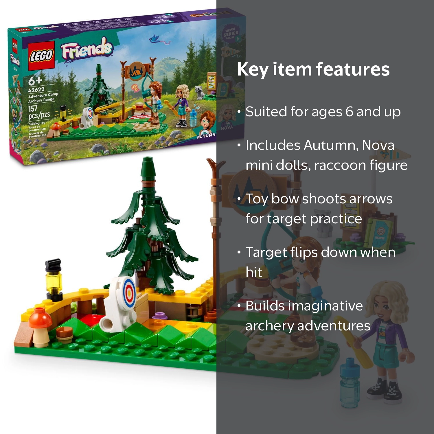 LEGO, Adventure Camp Archery Range Toy, 42622, 157 Pieces