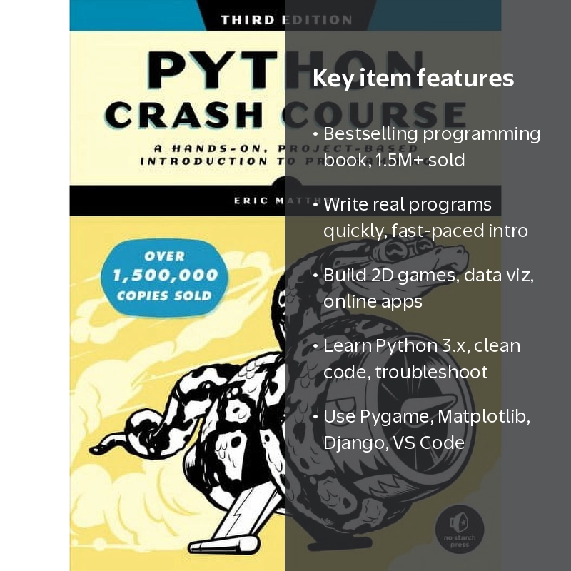 Eric Matthes, Python Crash Course, 3rd Edition, Intro to