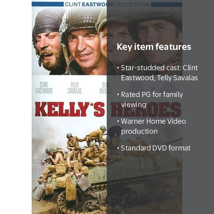 Warner Home Video, Kelly's Heroes DVD, Clint Eastwood, WWII Drama