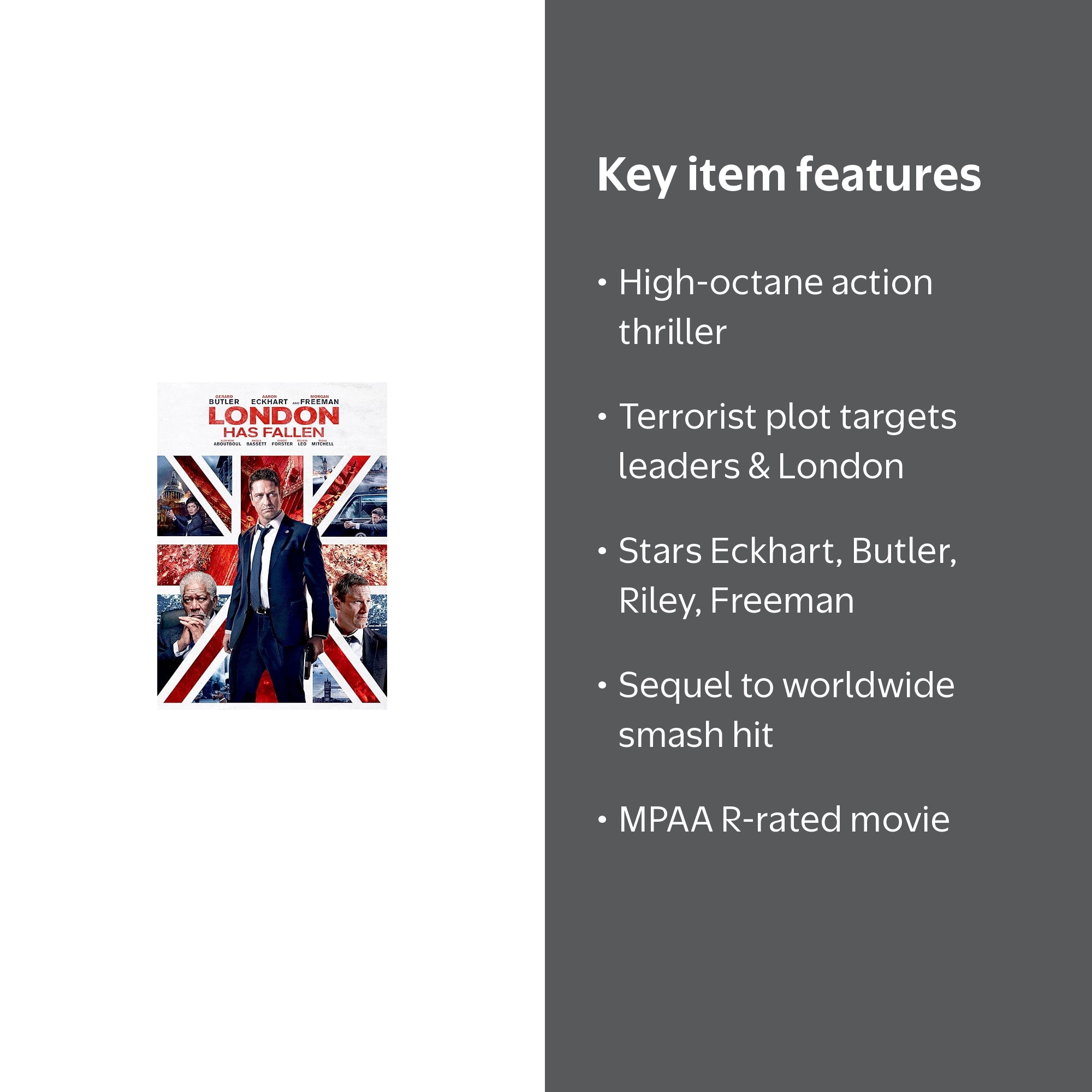 Universal Studios' London Has Fallen (DVD), High-Octane Action