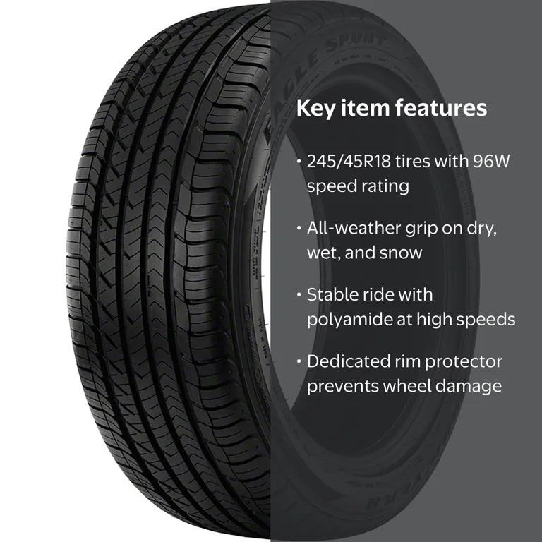 Goodyear Eagle Sport All-Season 245/45R18 96W Passenger Tire for