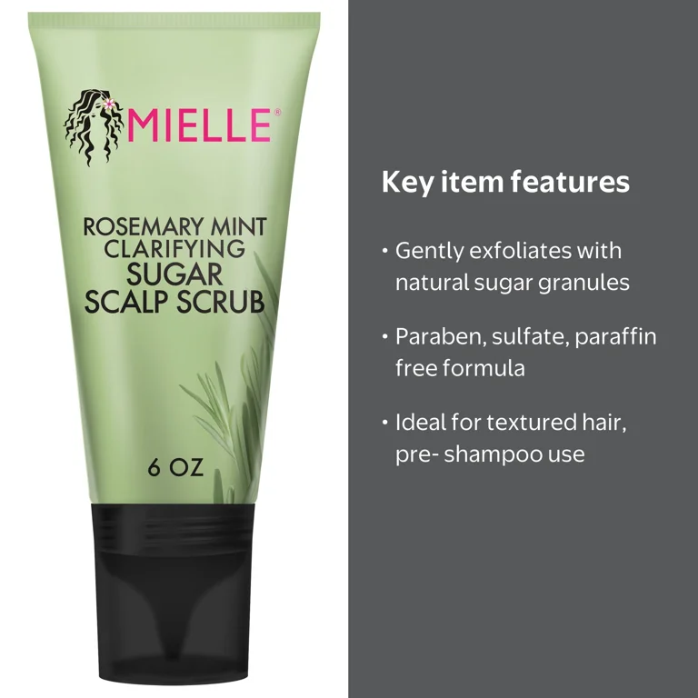 Mielle Rosemary Mint Hair Shampoo & Scalp Scrub, Clarifying