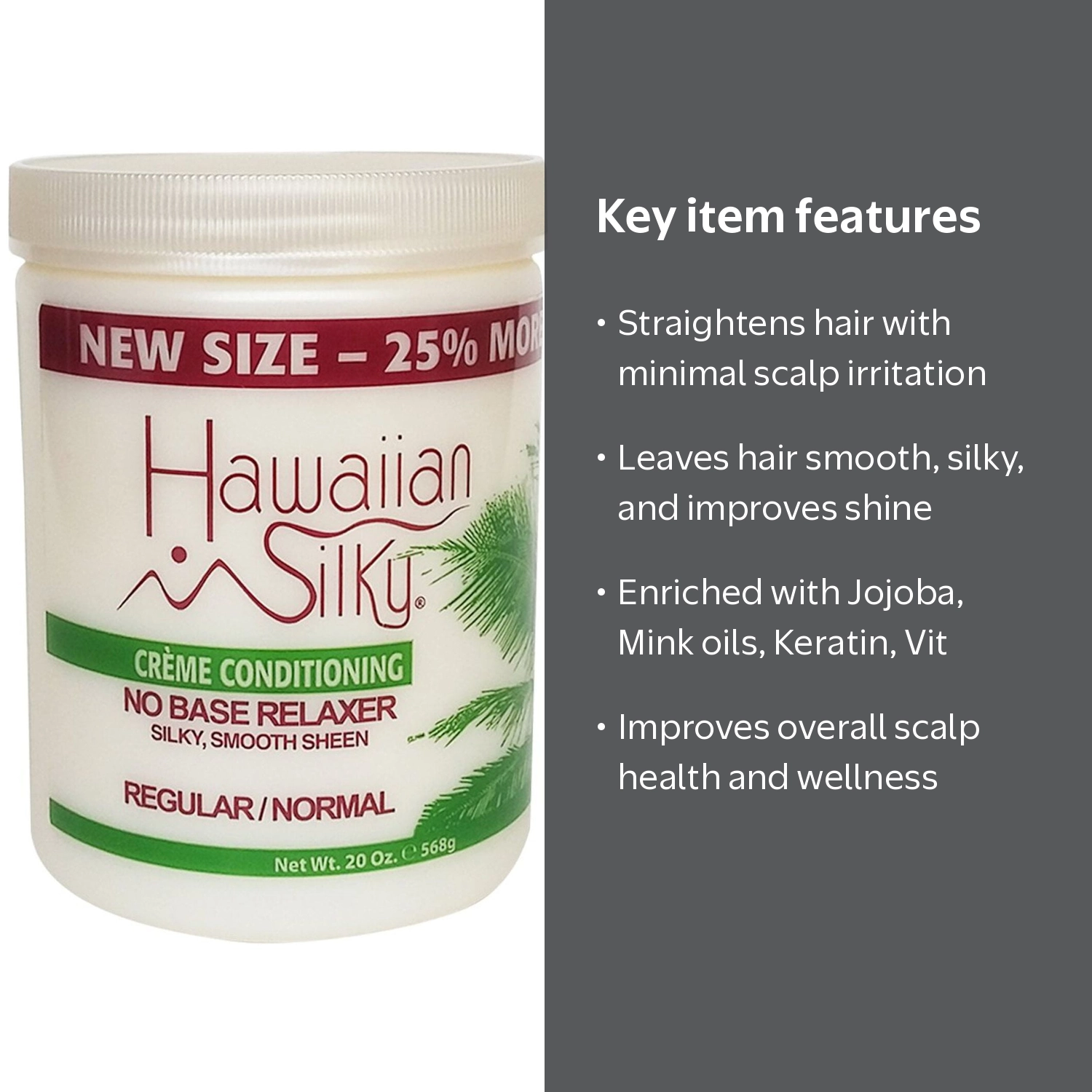 Hawaiian Silky Creme Conditioning Relaxer Regular, Jojoba Mink