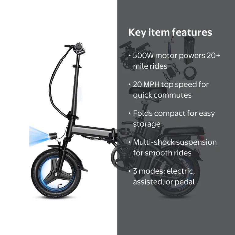 BroPath Electric Bike for Adults, Ebike, Electric Bicycle with 48V