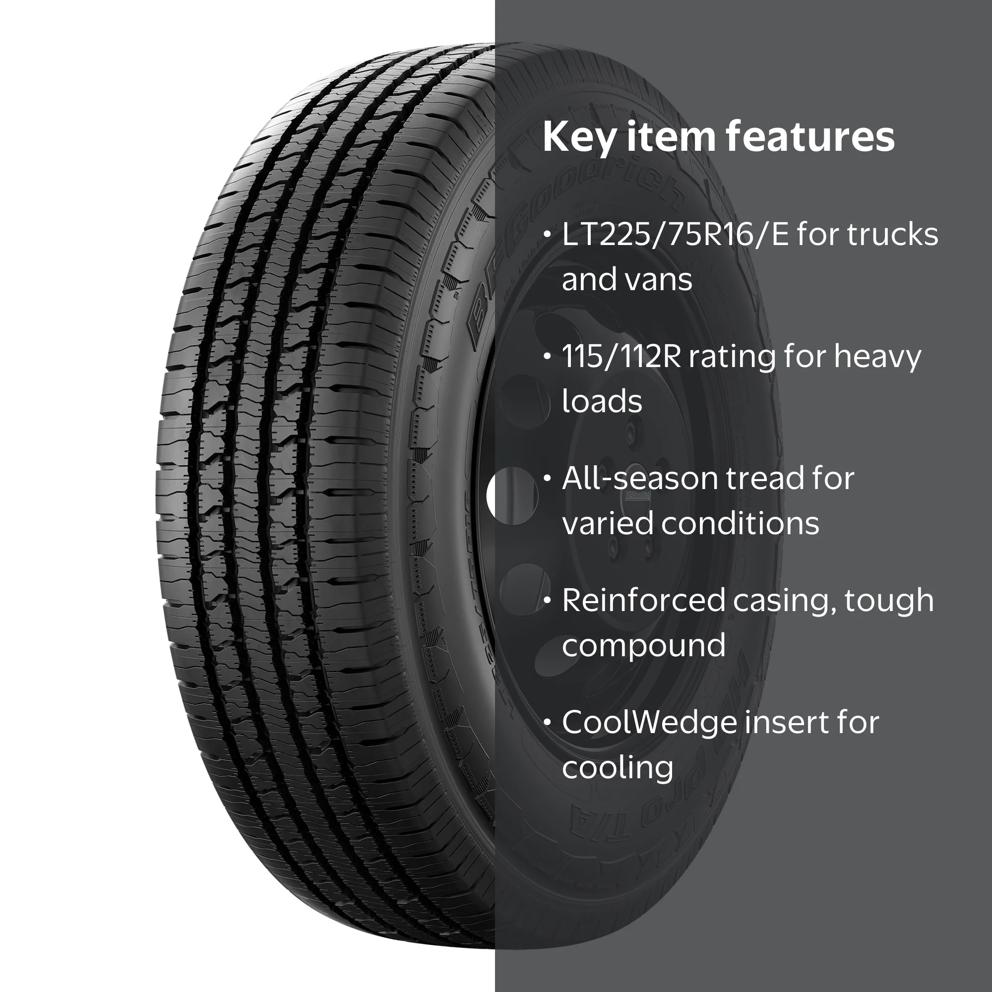 BFGoodrich HD Pro T/A All-Season LT225/75R16/E 115/112R Tire