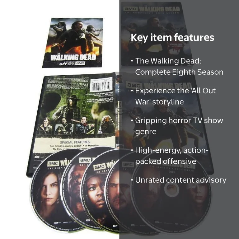 Anchor Bay, The Walking Dead, Season 8 DVD, Not Rated - Walmart.com