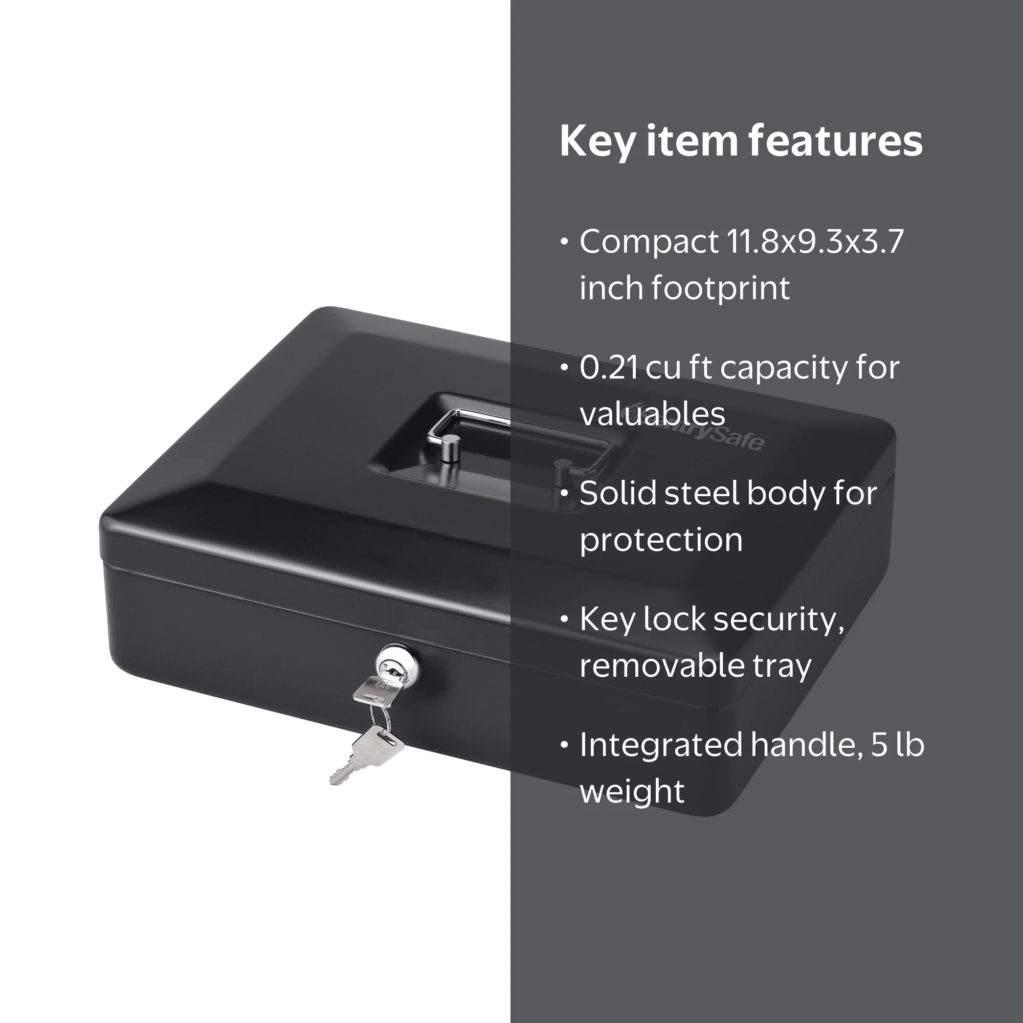 SentrySafe DCB-12 Deluxe Cash Box with Removable Cash Drawer and