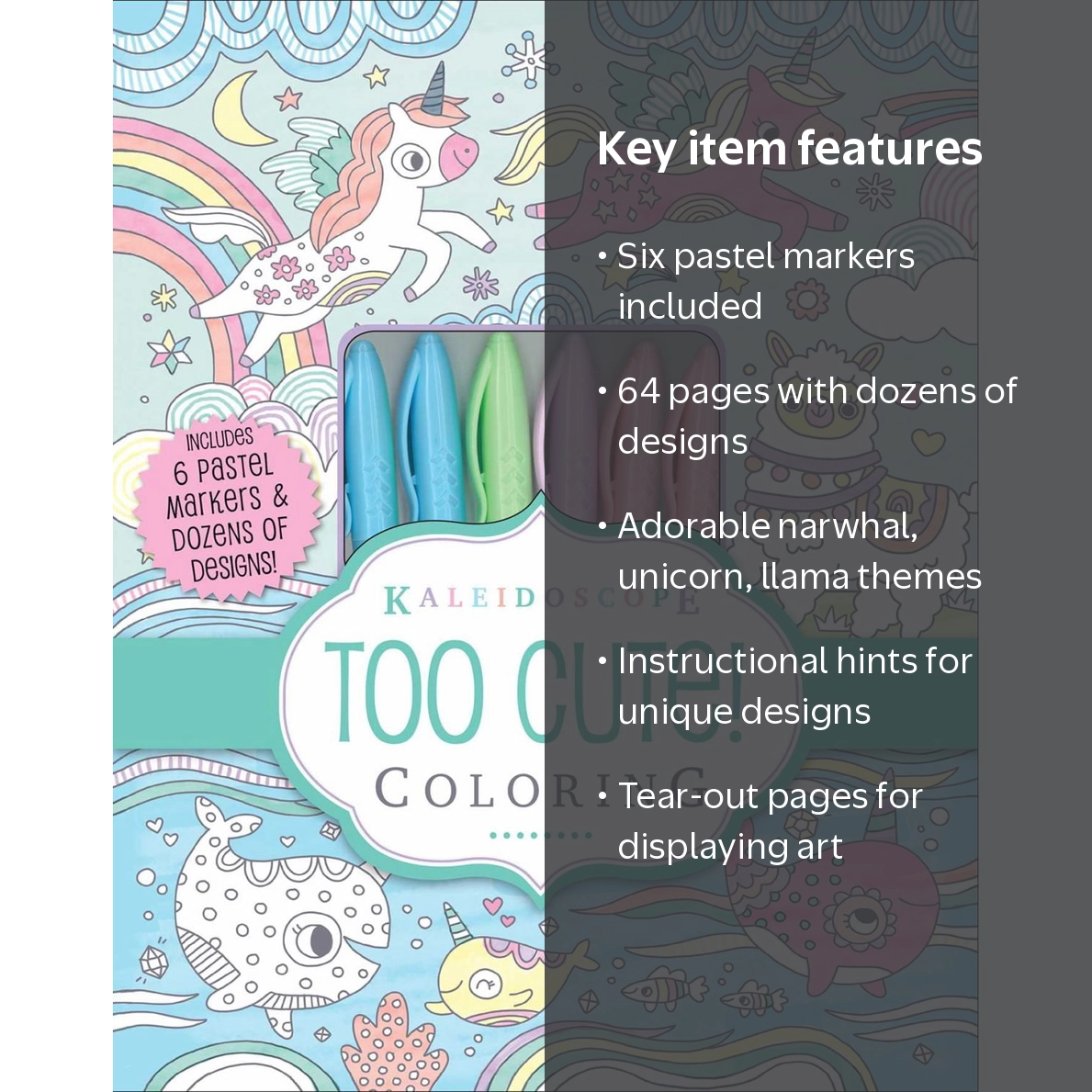 Lizzy Doyle, Kaleidoscope Coloring Book, 64 pages, includes 6