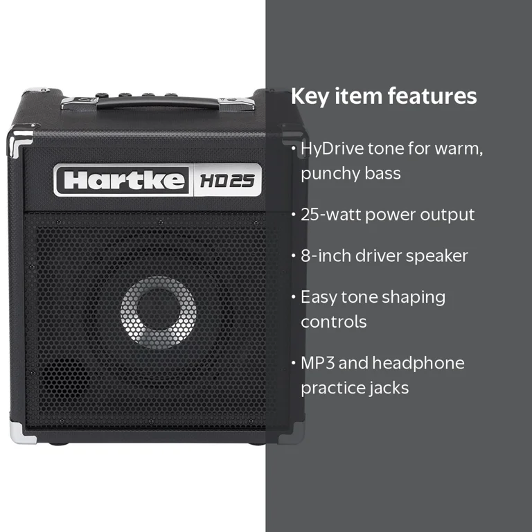 Hartke HD25 Bass Combo Amplifier with HyDrive Cone Driver and 25
