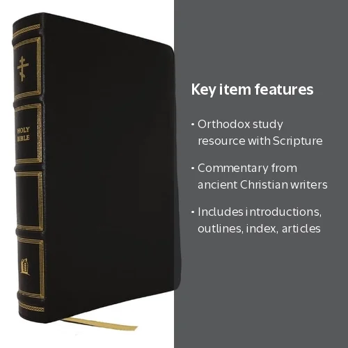 The Orthodox Study Bible, Black Genuine Leather: Ancient
