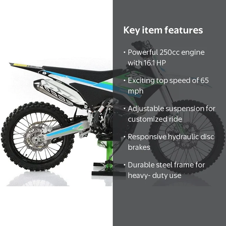 Zongshen Apollo Thunder RFZ 250cc Gasoline Powered Dirt Bike