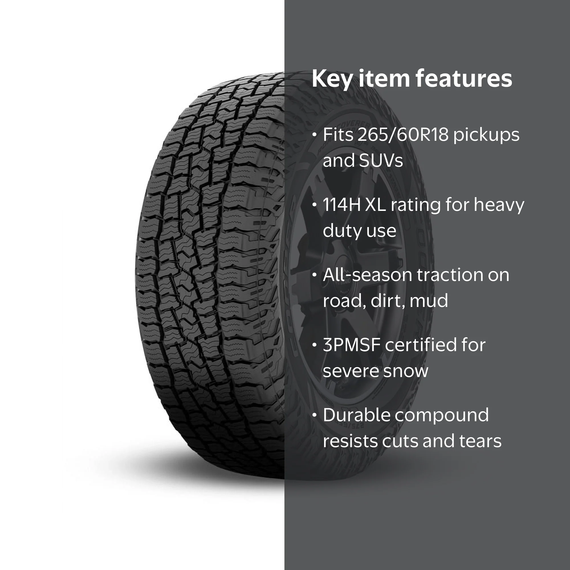 1 Cooper Discoverer Road+Trail AT 265/60R18 114H XL All Terrain