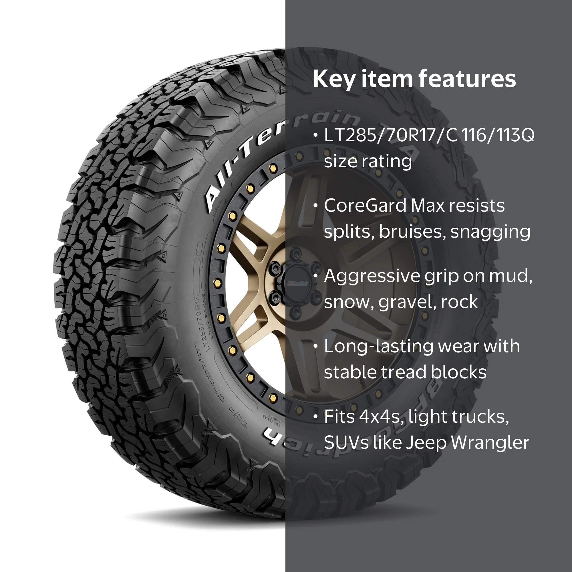 BFGoodrich All-Terrain T/A KO2 All-Season LT285/70R17/C 116/113Q