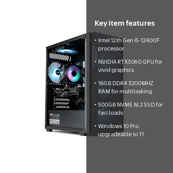 MXZ, Gaming Desktop Computer, RGB, WiFi, Windows 11 Ready