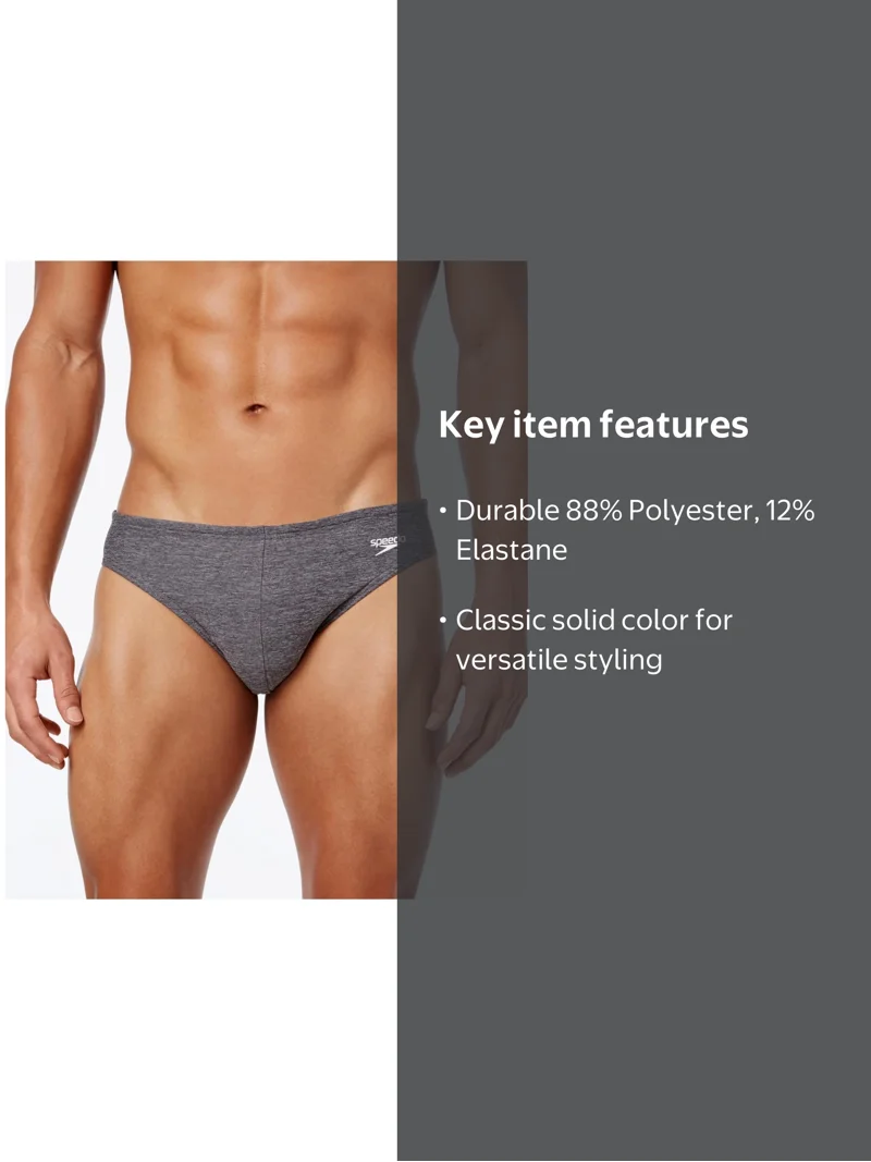 Speedo, Mens Solid Polyester Swim Bottom Separates, SKU BH5801265