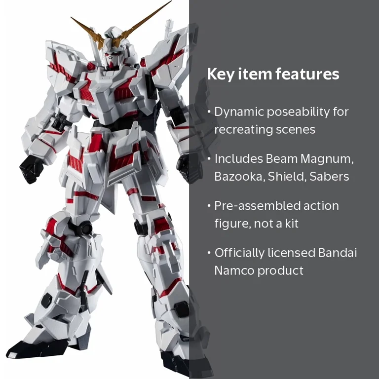 TAMASHII NATIONS Unicorn Gundam Renewal Action Figure - Walmart.com