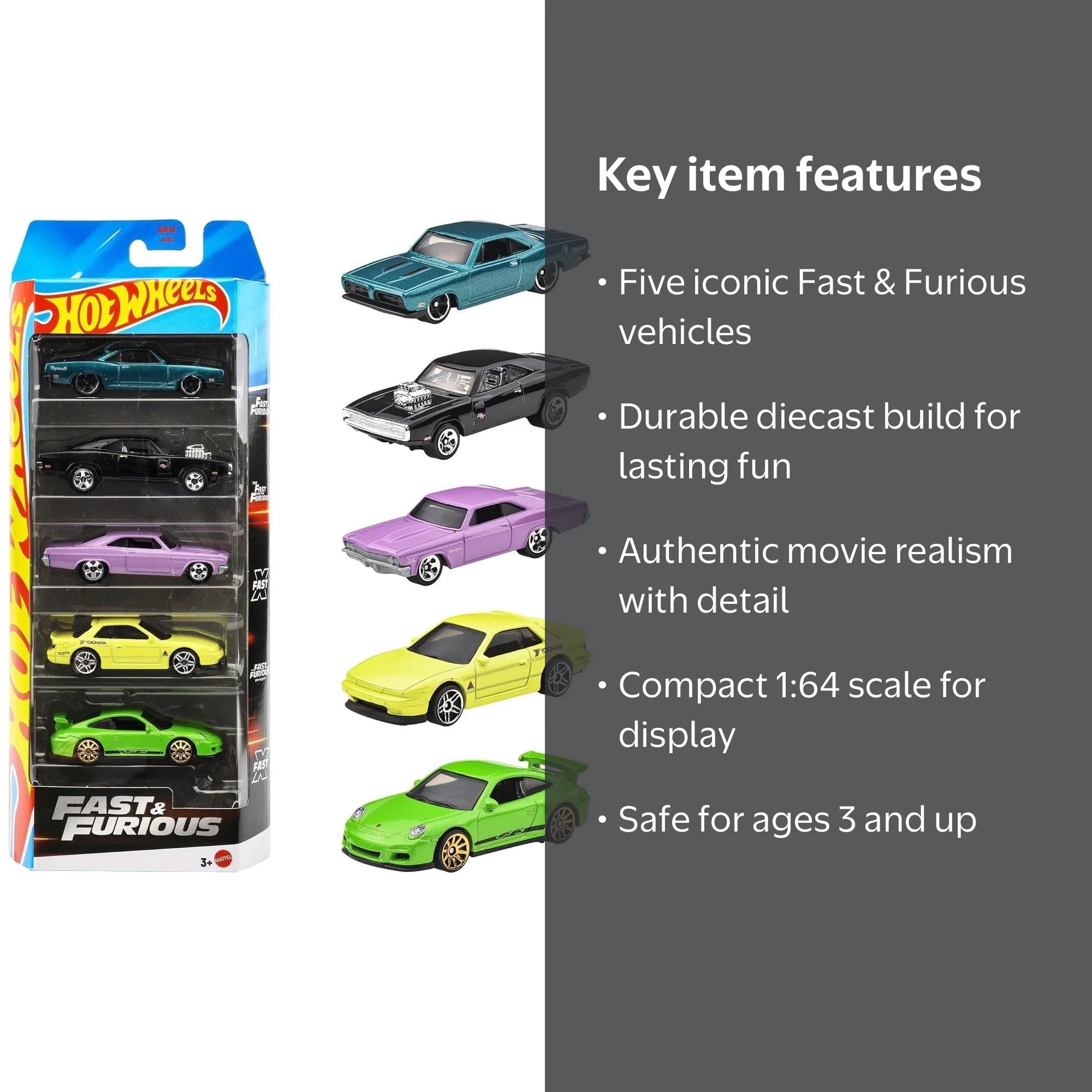 Hot Wheels Fast & Furious 5 Pack New 2025 - Walmart.com
