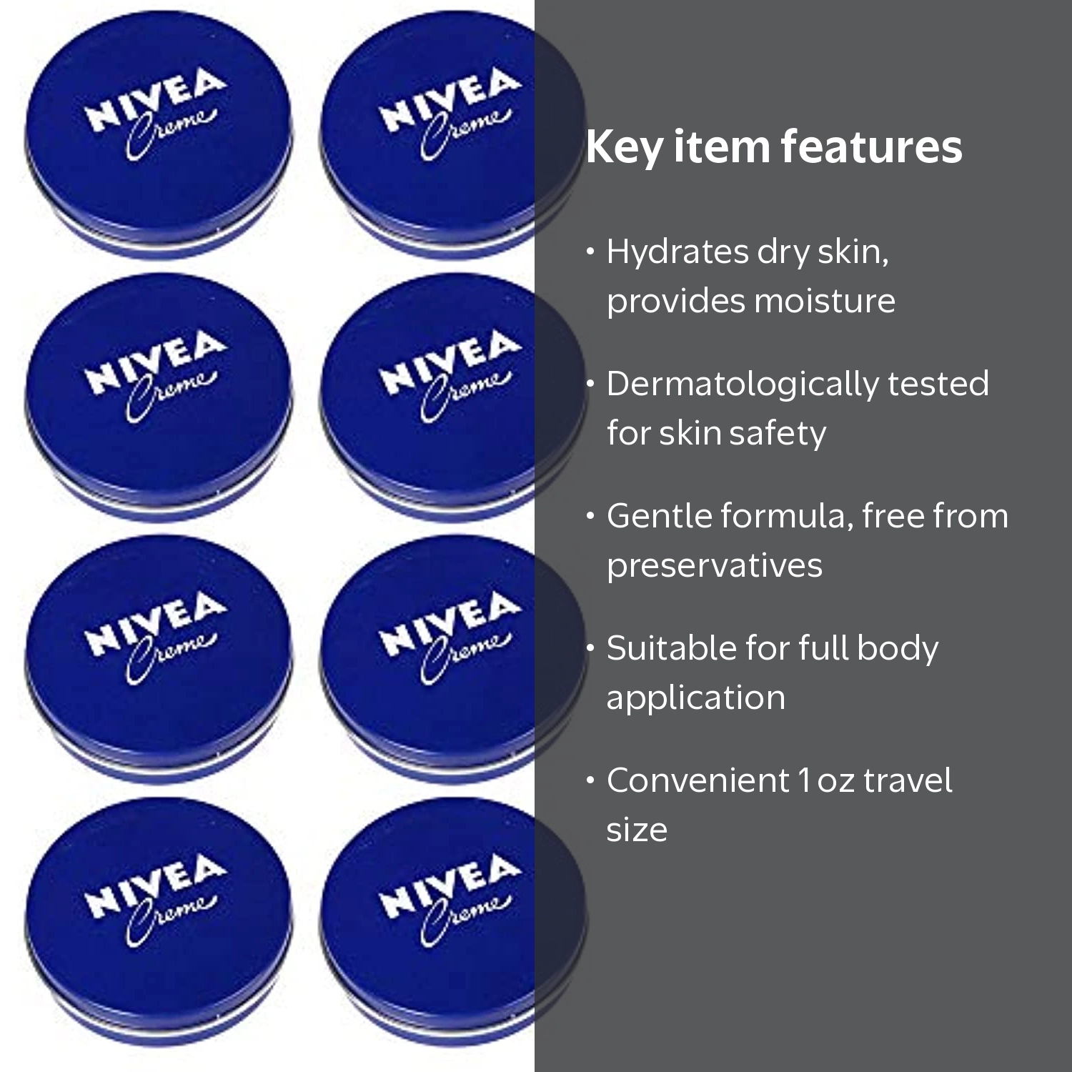 Nivea Cream Creme, 1 Ounce, Travel Size (Pack Of 8) - Walmart.com