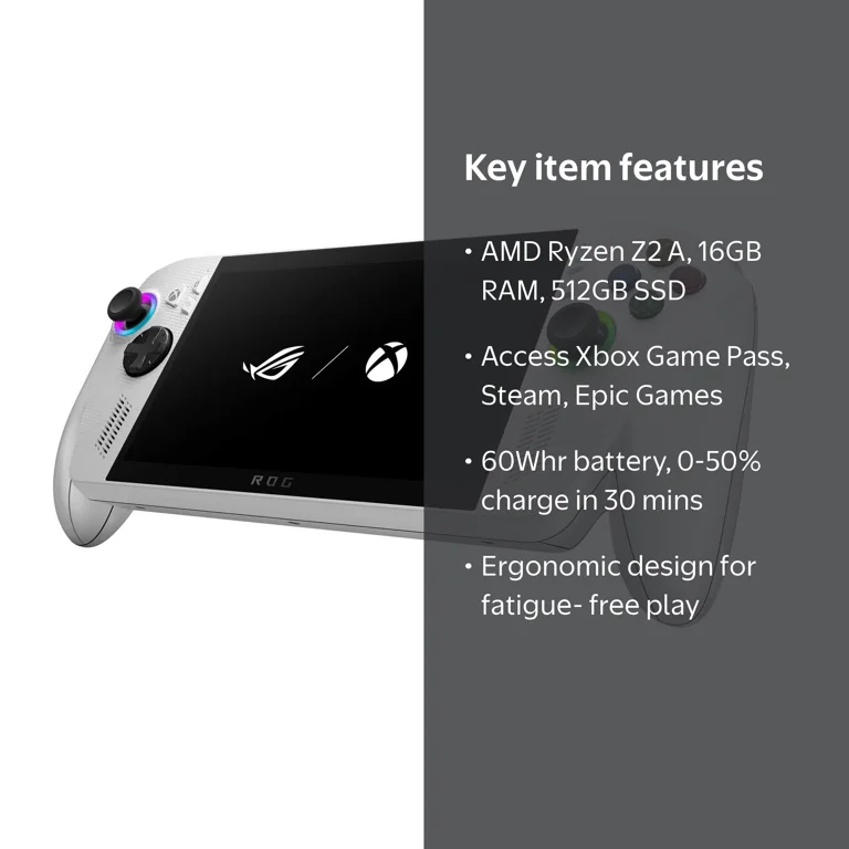 ASUS, Xbox Ally, 7 inch, 1080p 120Hz Touchscreen Gaming Handheld