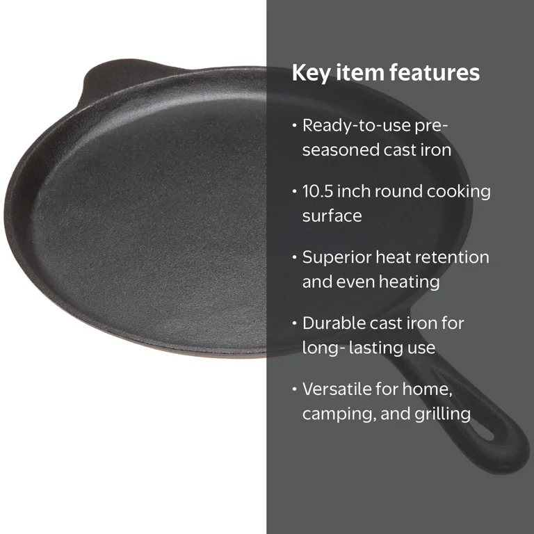 Old Mountain Pre Seasoned Round Griddle, 10 1/2 Inch - Walmart.com