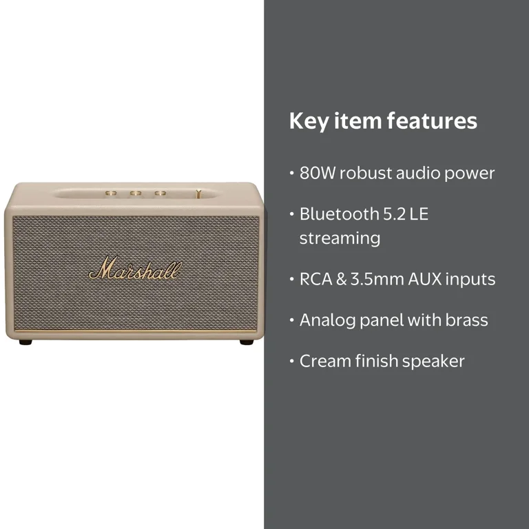 Marshall, Stanmore III Bluetooth Speaker System, Off-White