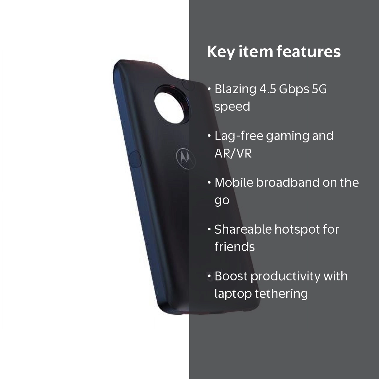 Motorola moto 5G Mobile WiFi Hotspot, 5G, 4.5 Gbps Speed, Low