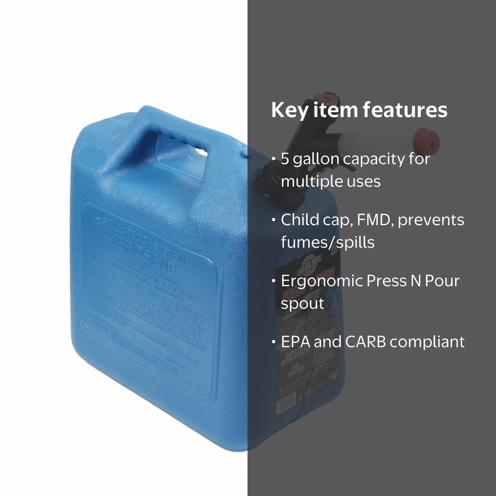 Garage Boss 5 Gallon Kerosene Fuel Container, GB359 - Walmart.com