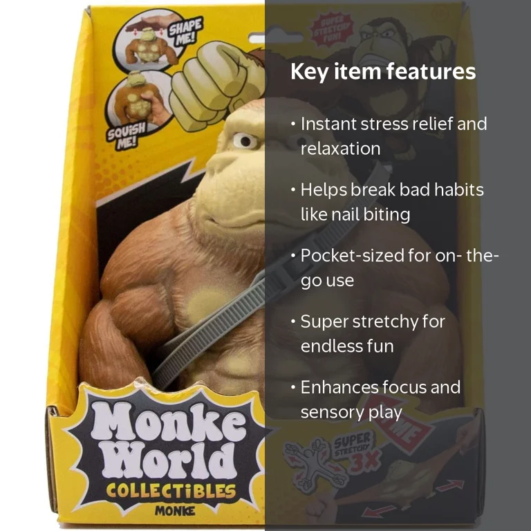 Monke World Collectibles Stress Relief Mini-Monke Figure - Super