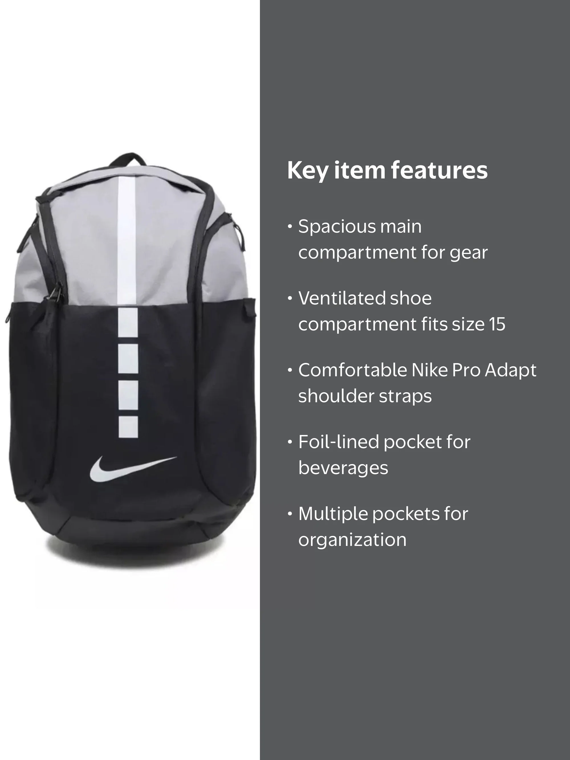 Nike Hoops Elite Pro Basketball Backpack, Ventilated Shoe