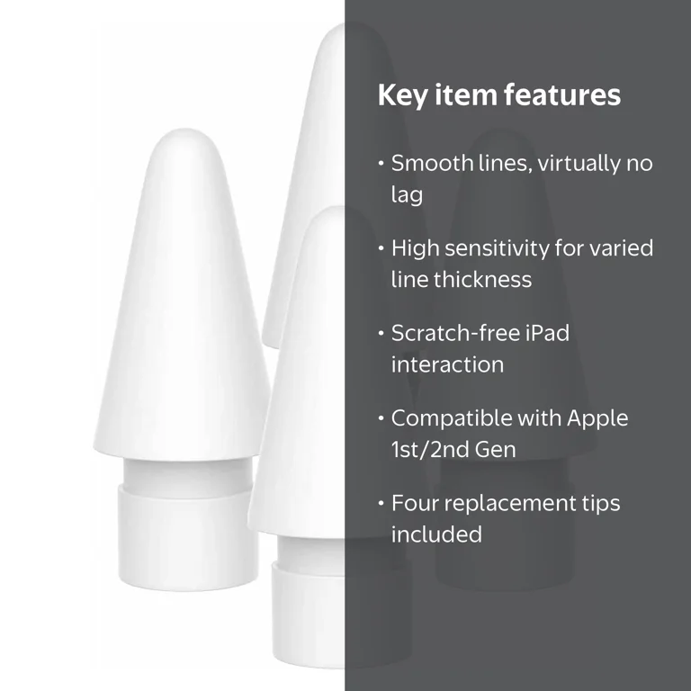 SIISLL Pencil Tips Replacement for Apple Pencil 1st 2nd Gen iPad