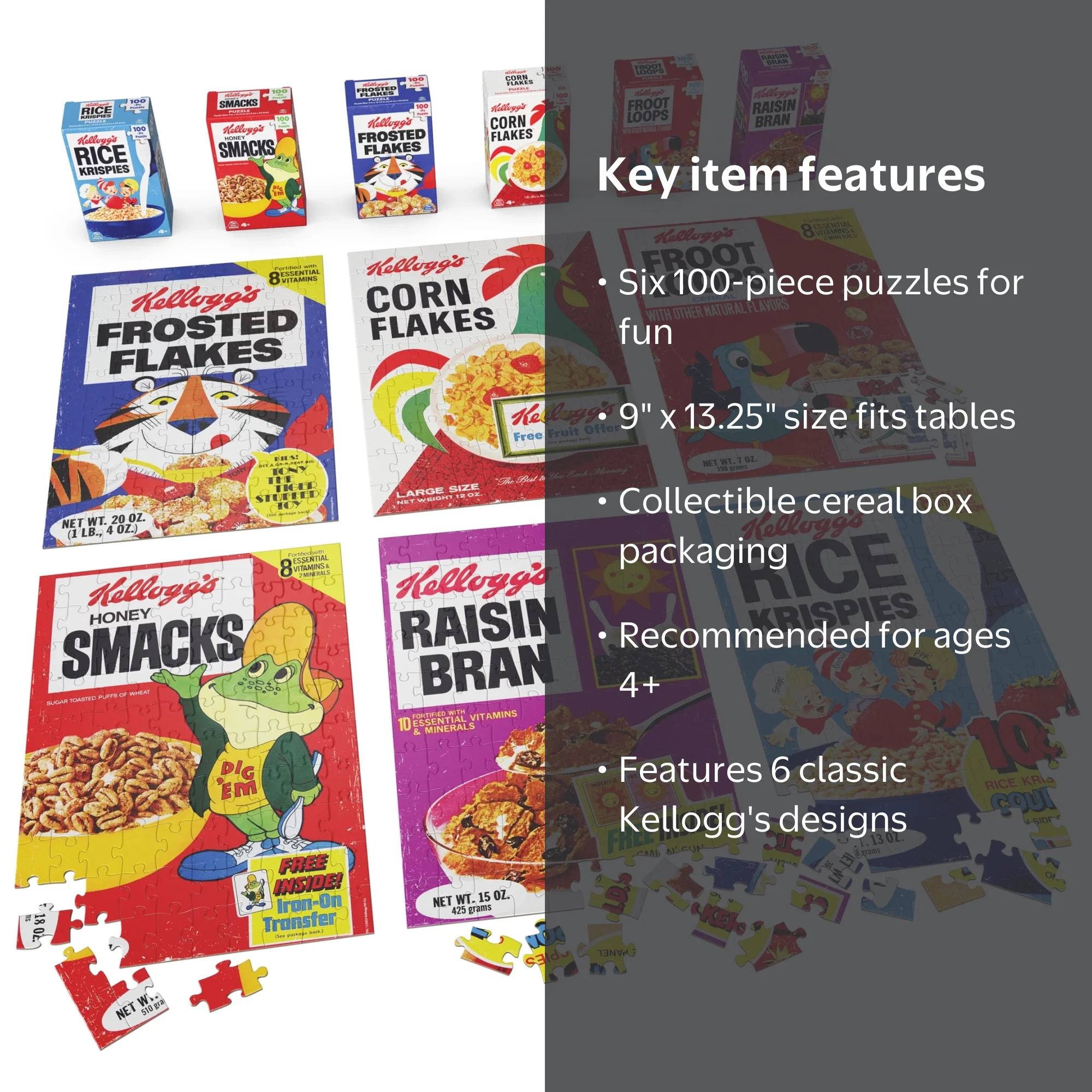 Spin Master Games, Cereal Puzzle Bundle, 6-pack, for Ages 4 and up