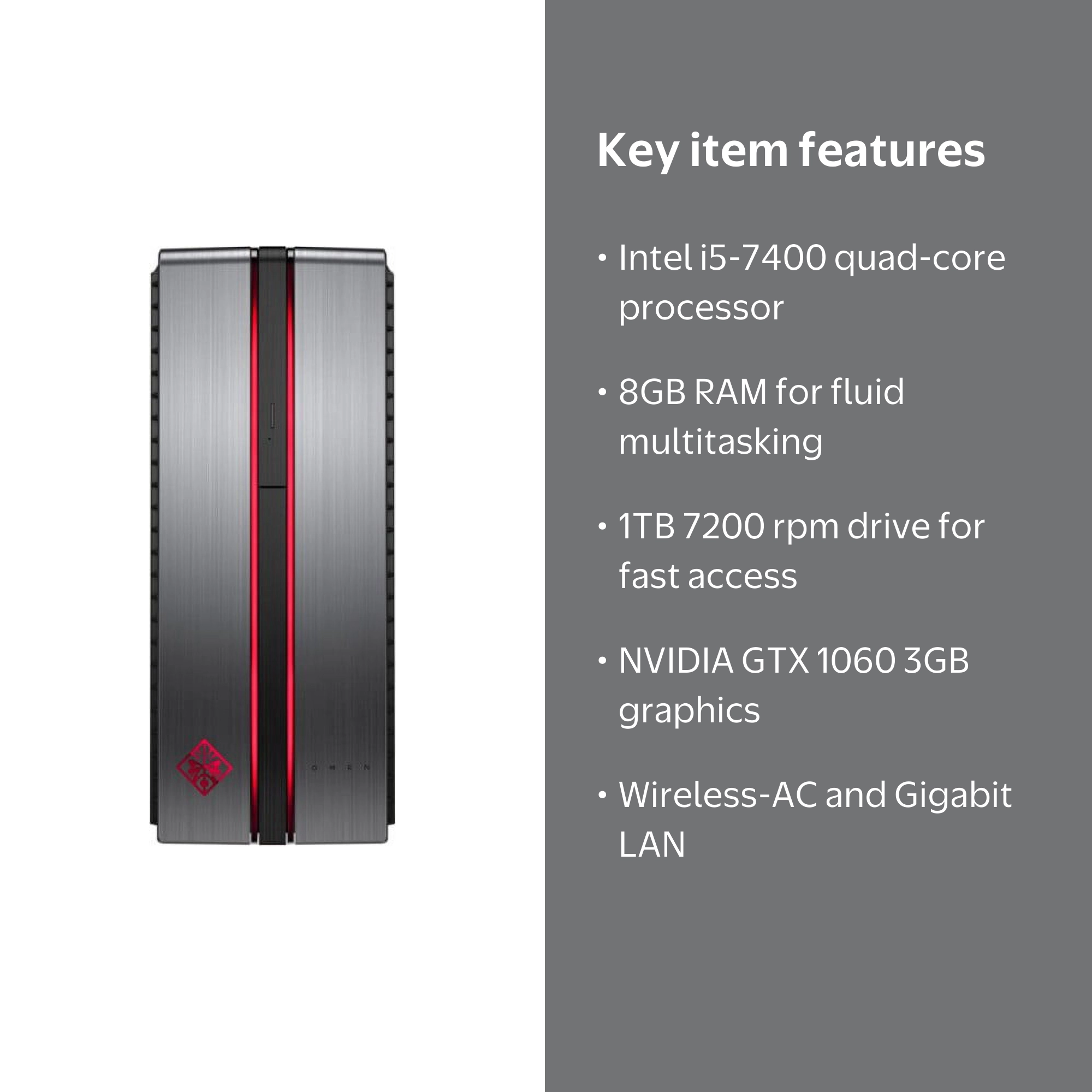 HP - OMEN by HP Desktop - Intel Core i5 - 8GB Memory - NVIDIA