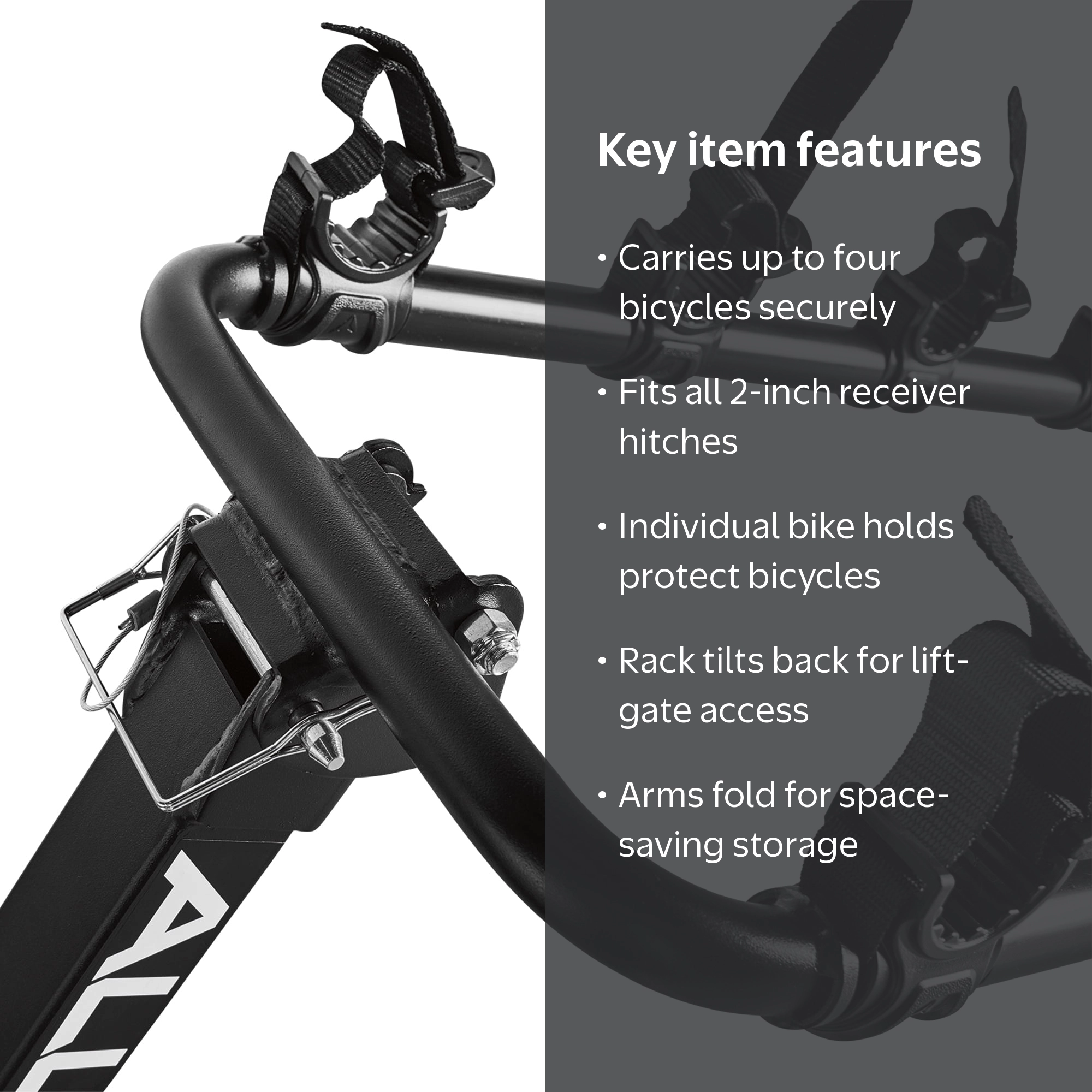Allen Sports Deluxe 4-Bicycle Hitch Mounted Bike Rack Carrier