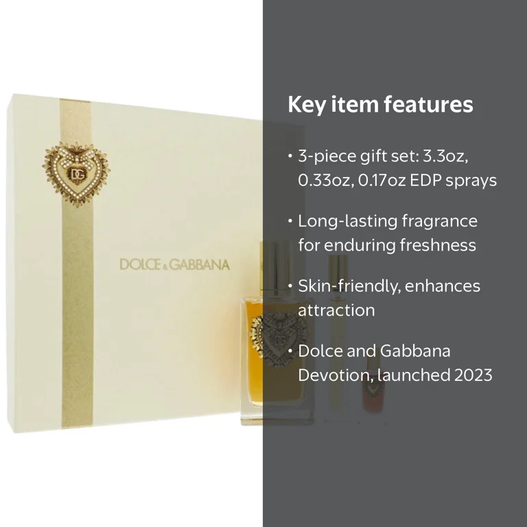 Devotion by Dolce and Gabbana for Women - 3 Pc Gift Set 3.3oz EDP