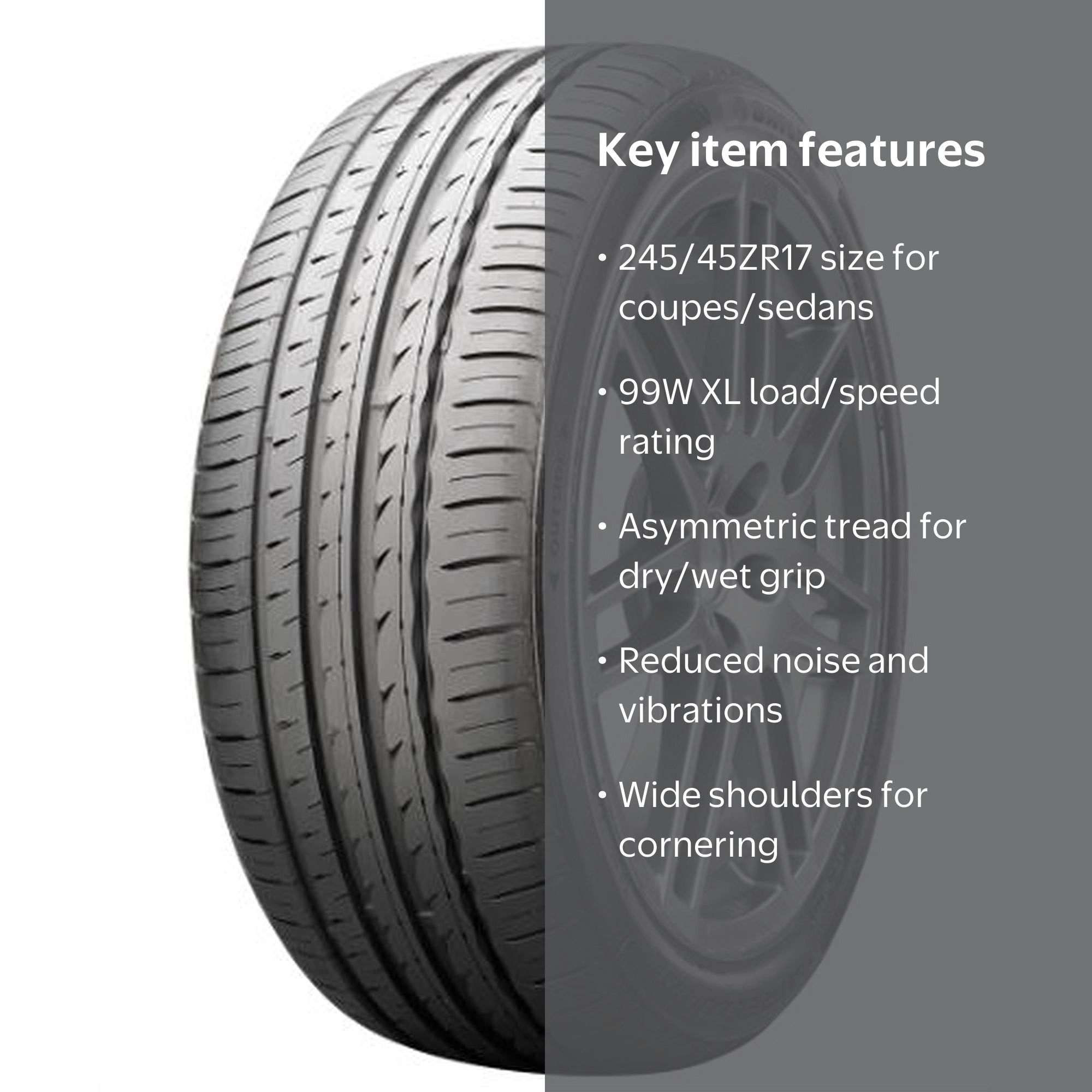 Sailun Atrezzo SVA1 245/45ZR17 99W XL PASS Tire - Walmart.com