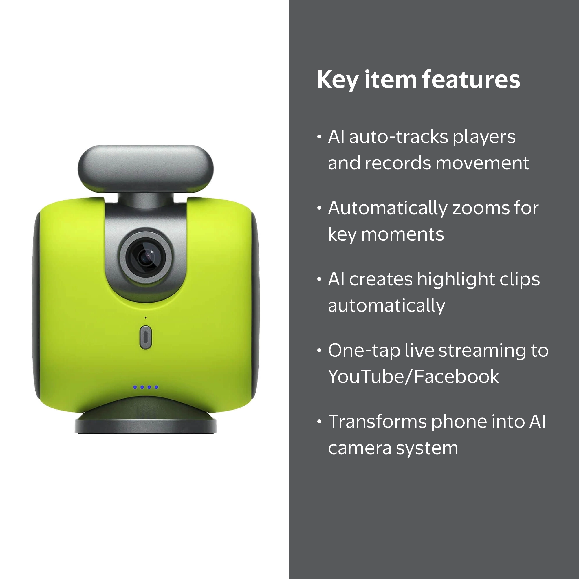 XbotGo CHMG01 Chameleon Sports Action Smart Camera with AI Auto
