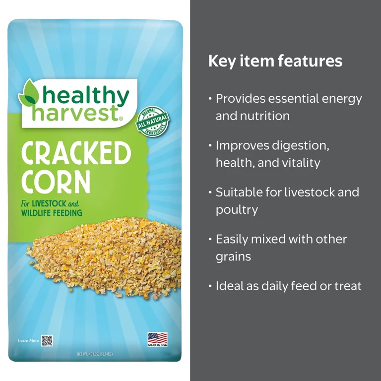 Healthy Harvest 40 lb Bag Cracked Corn for Poultry & Livestock