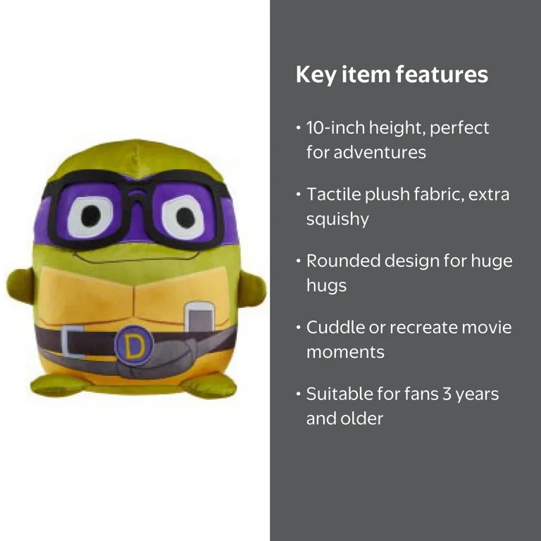 Mattel Teenage Mutant Ninja Turtles Cuutopia Donatello Plush 10