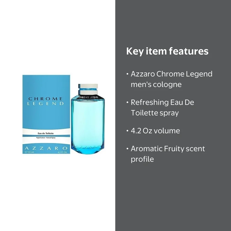 Azzaro Chrome Legend 4.2 Oz, Bottled Men's Fragrance, Eau de