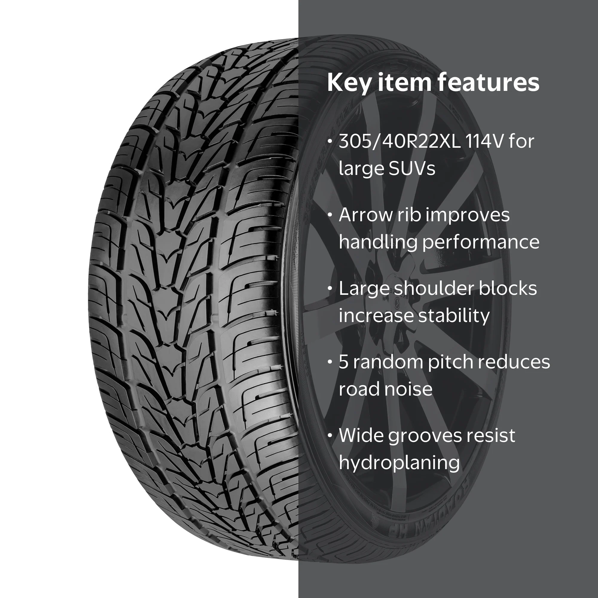 Nexen, SUV Tire, 305/40R22 XL 114V, All-Season Handling Stability